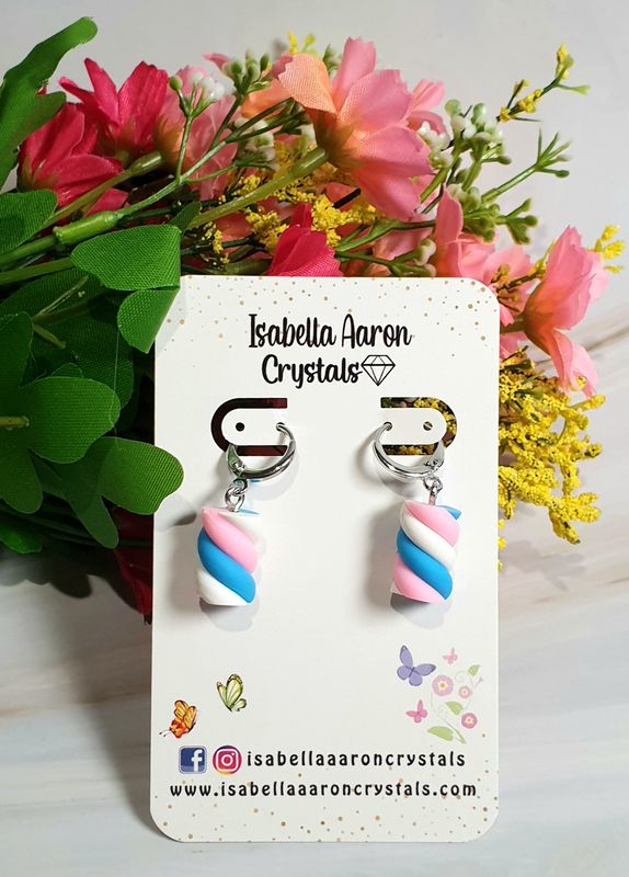 Marshmallow Polymer Clay Earrings