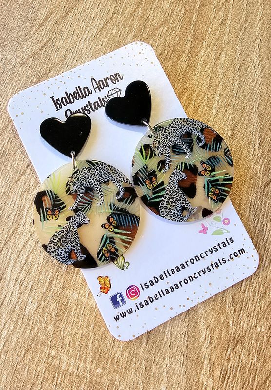 Leopard Acrylic Earrings