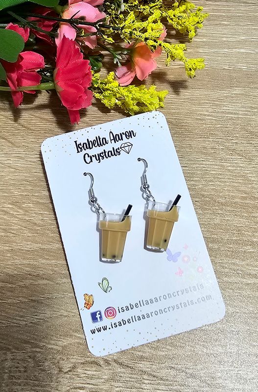Milktea Acrylic Earrings