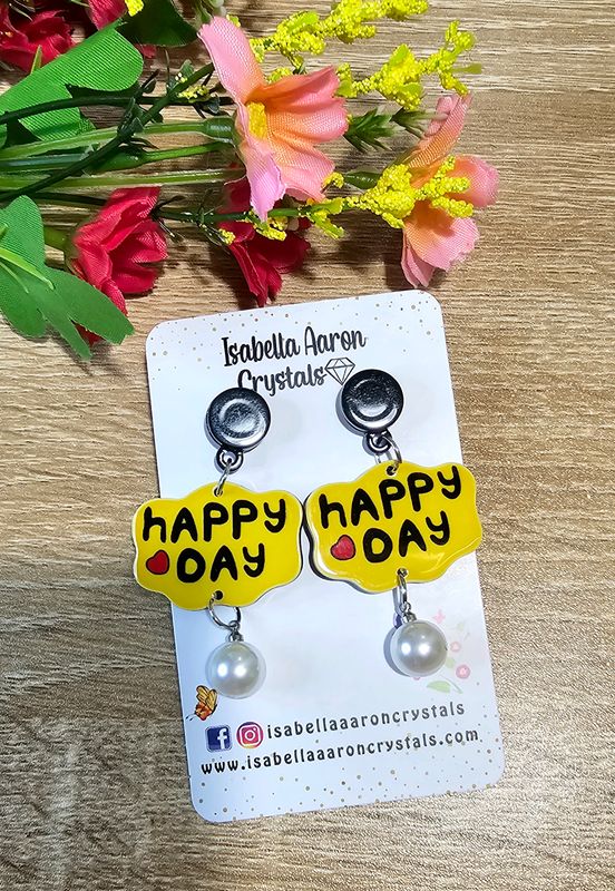 Happy Day Acrylic Earrings