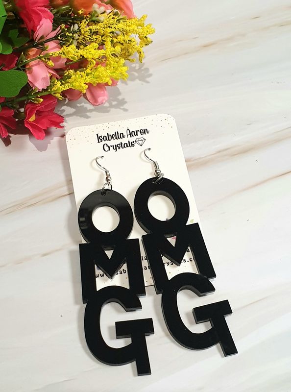 Omg Acrylic Earrings