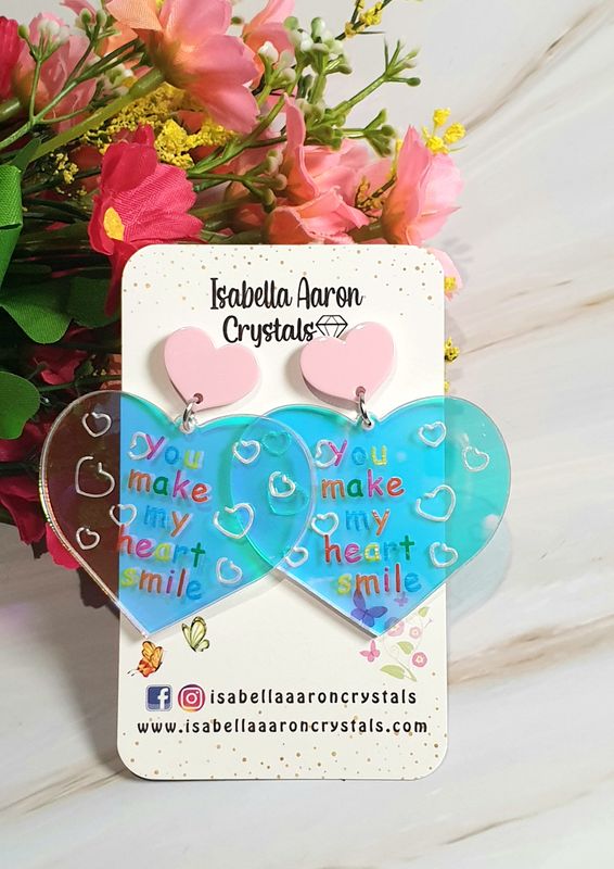 You Make My Heart Smile Acrylic Earrings