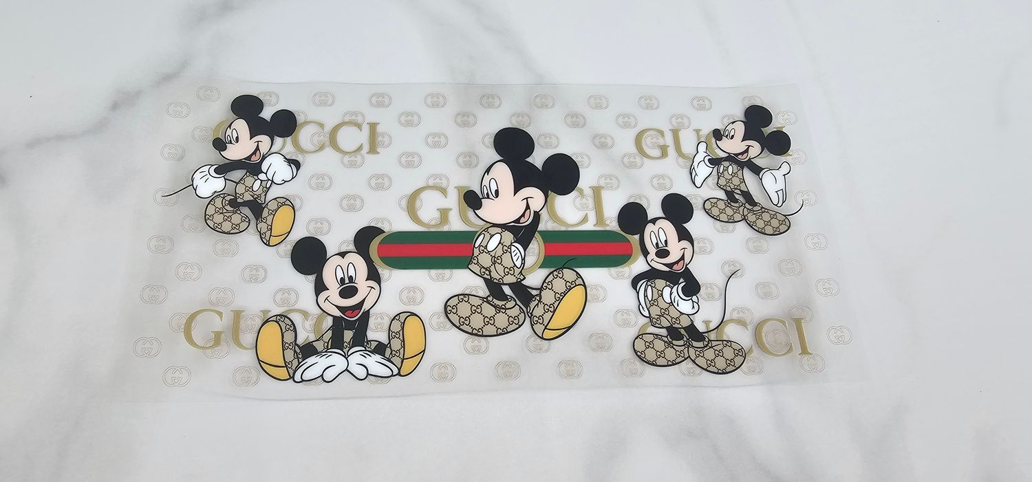 Double Sided Uv Dtf Wrap - Mickey Gucci