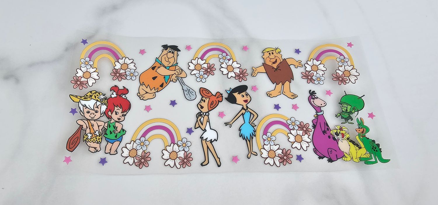 Double Sided Uv Dtf Wrap - Flinstones