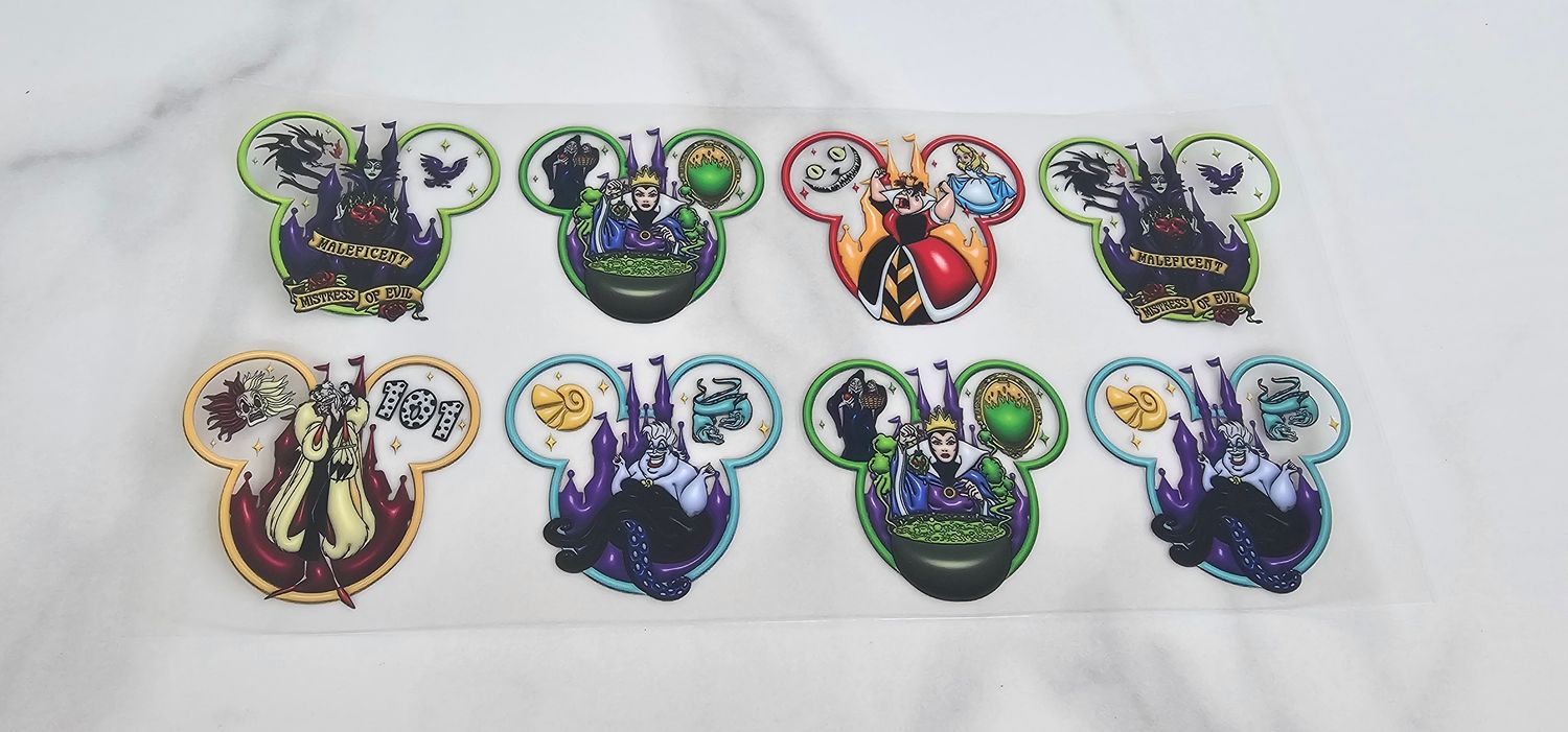 Double Sided Uv Dtf Wrap - Evil Girls Mickey Head