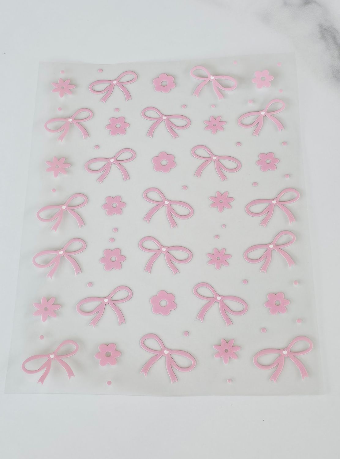 A5 Uv Dtf Wraps - Light Pink Bows &amp; Flowers
