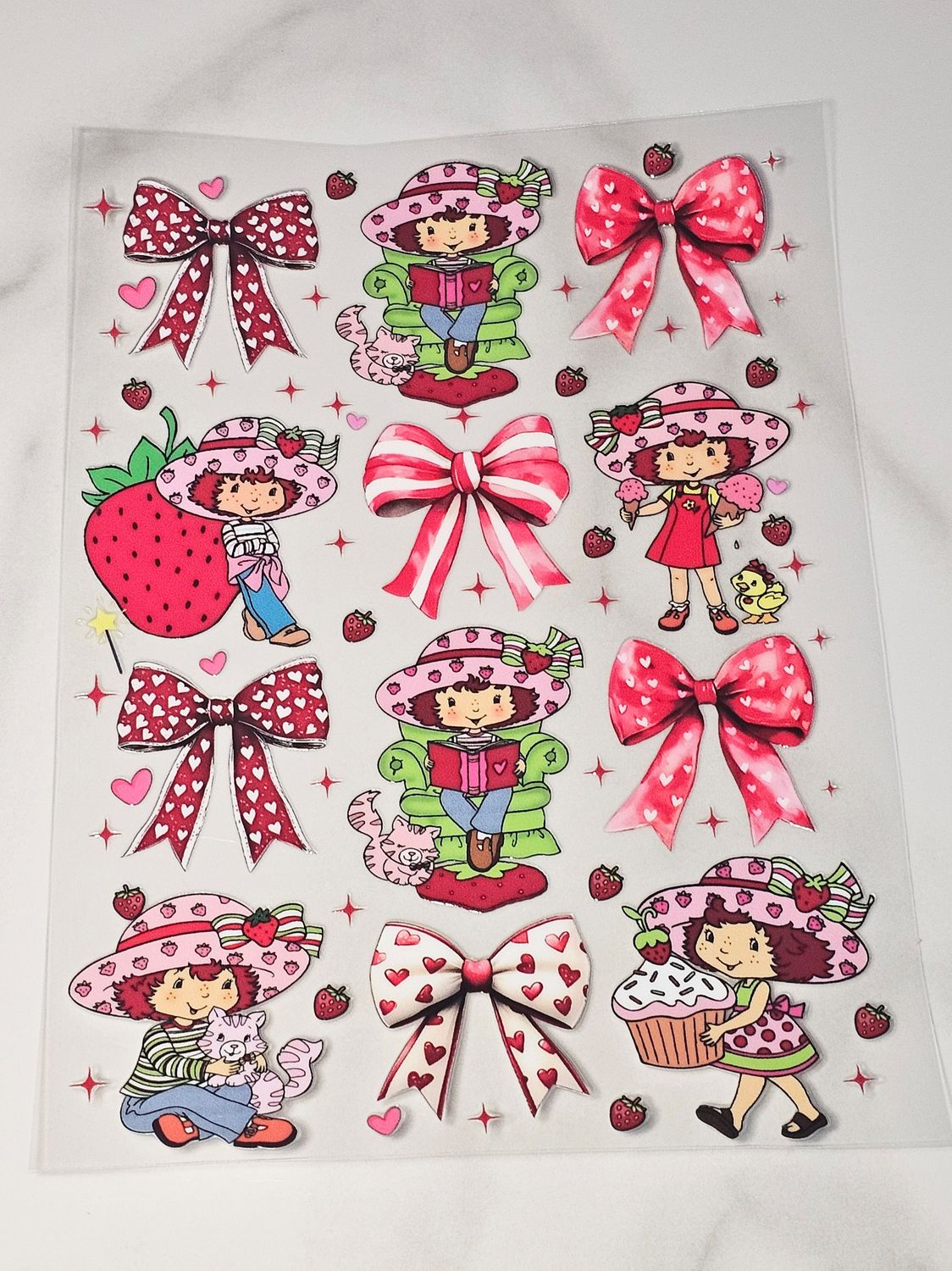 A5 Uv Dtf Wraps - Strawberry Shortcake