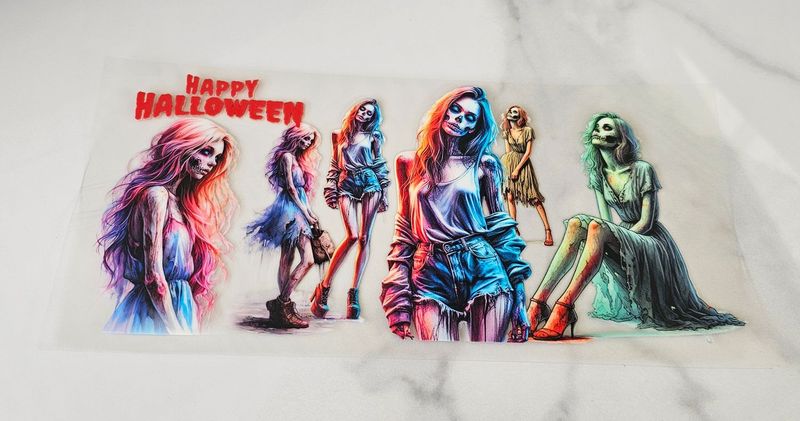 Double Sided Uv Dtf Wrap - Halloween Girl