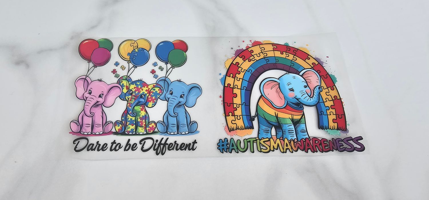 Double Sided Uv Dtf Wrap - Autism Awareness