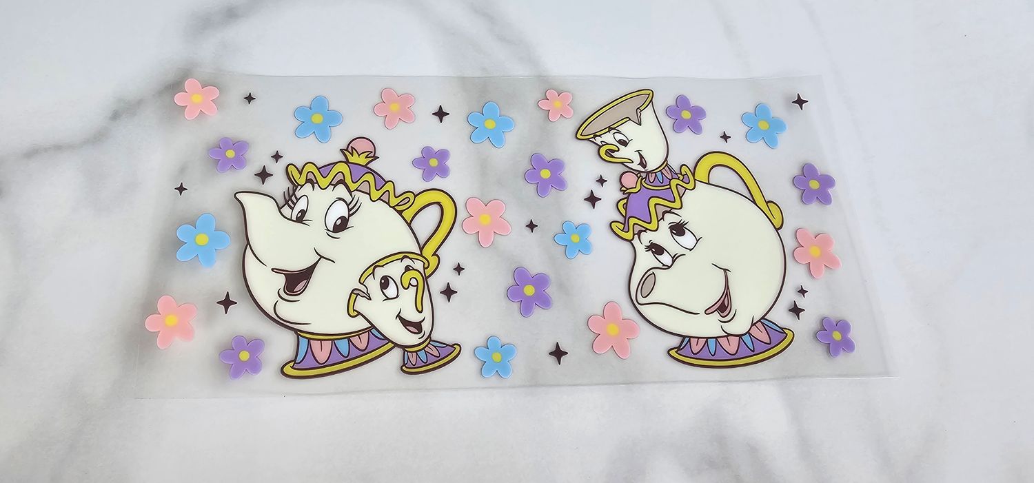 Double Sided Uv Dtf Wrap - Teapot