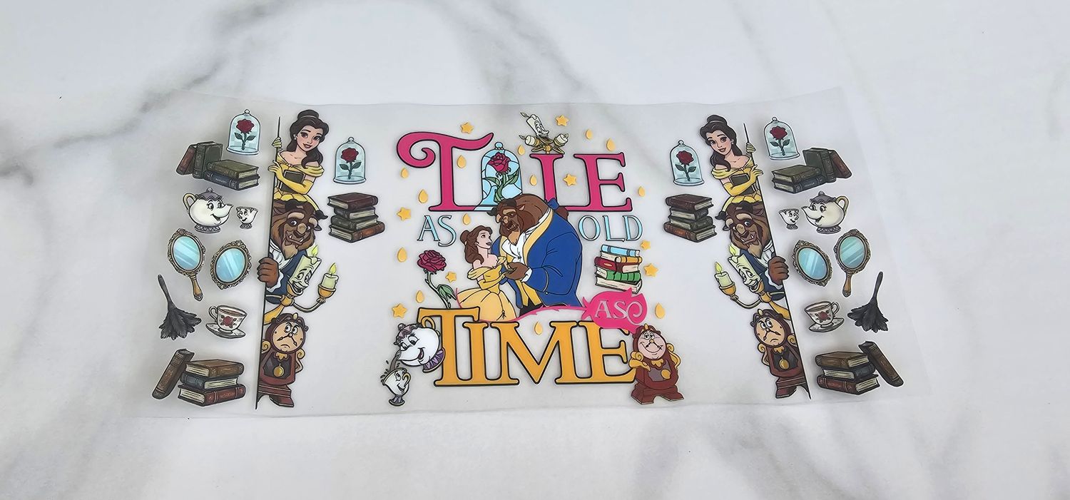 Double Sided Uv Dtf Wrap - Beauty &amp; The Beast