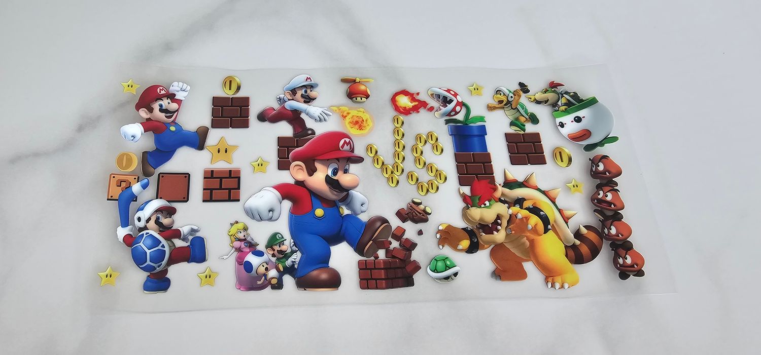 Double Sided Uv Dtf Wrap - Mario