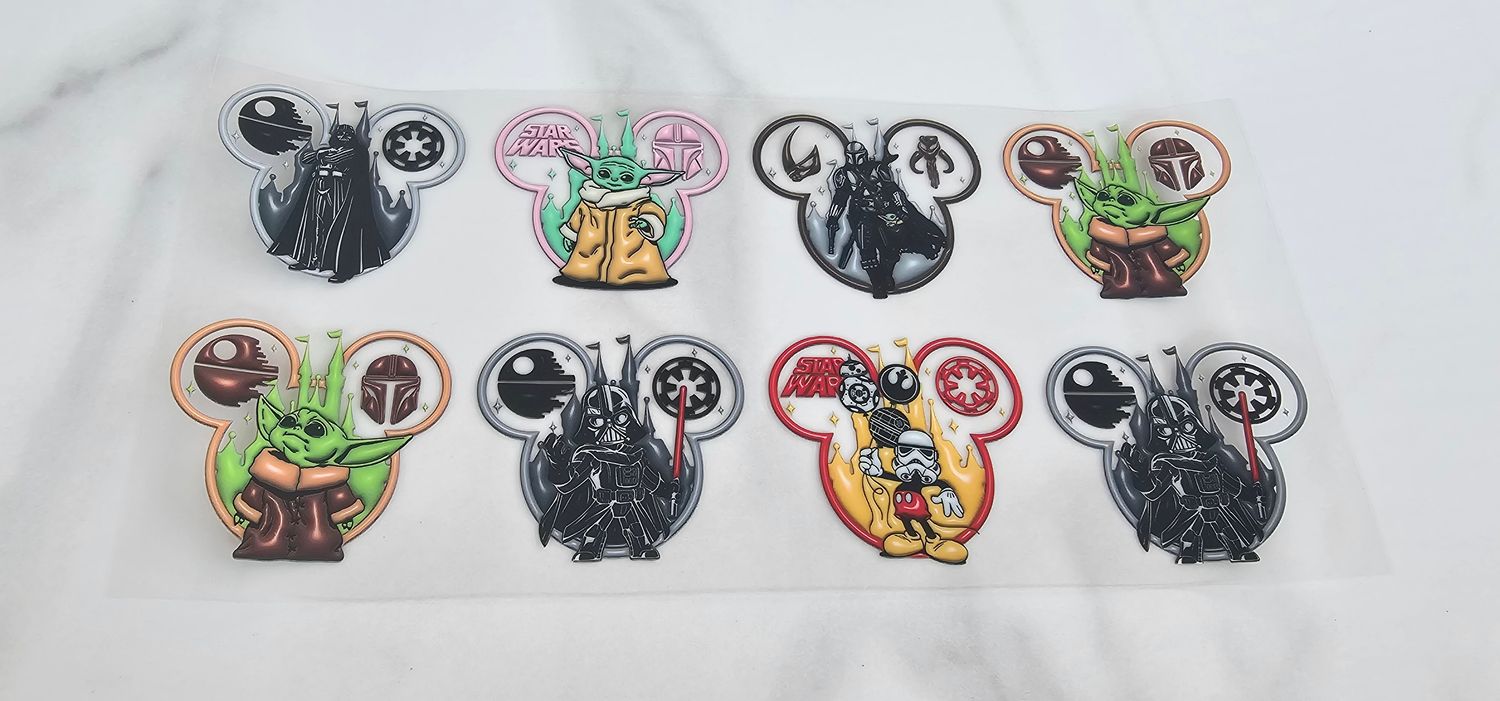 Double Sided Uv Dtf Wrap - Star Wars Mickey Head
