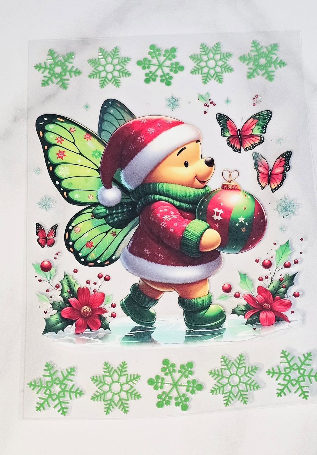 A5 Uv Dtf Wraps - Pooh Butterfly