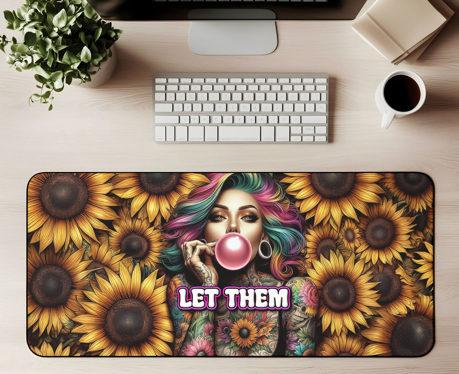 Large Desk Mat - Let Them Sunflowers