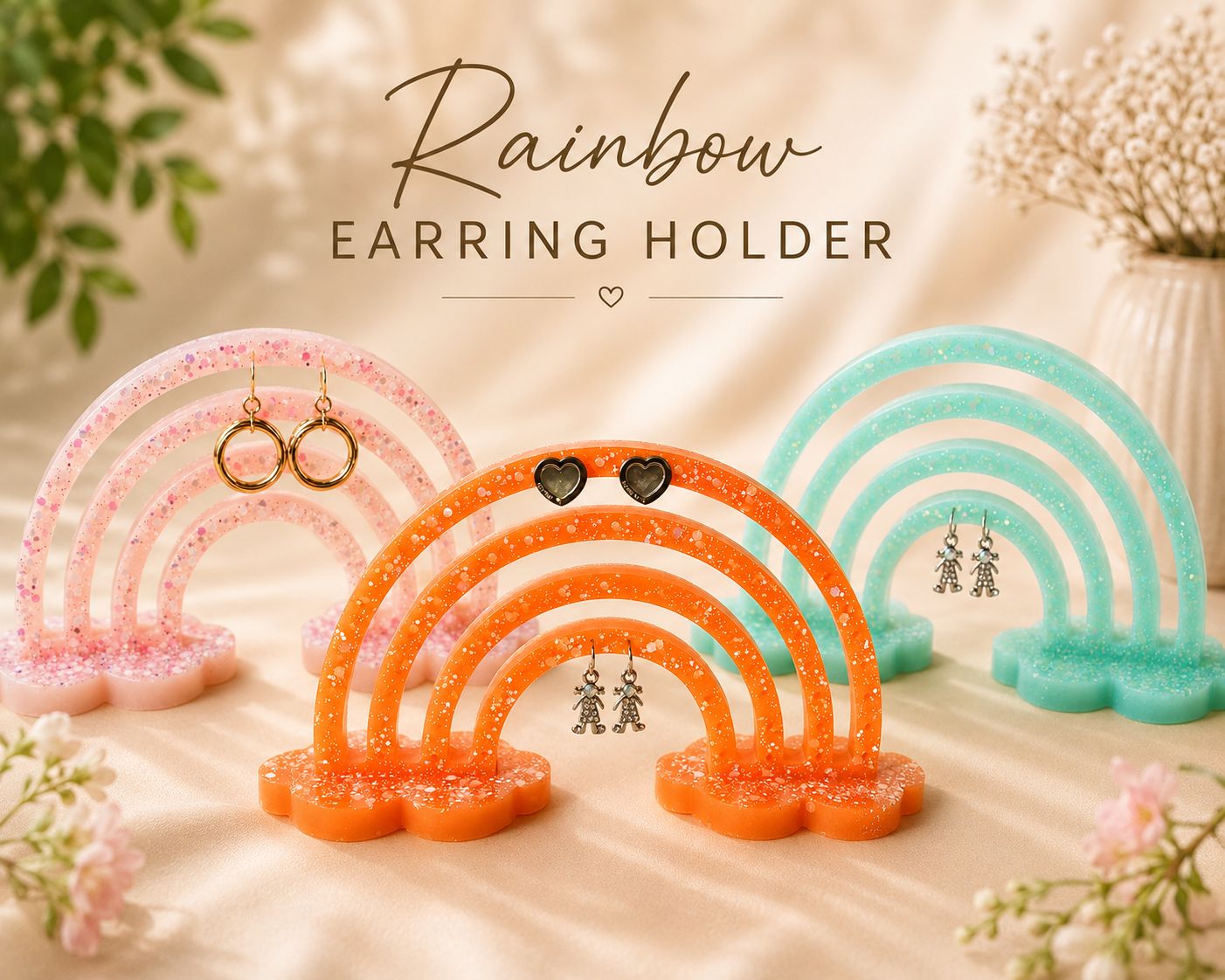 Rainbow Earring Holder