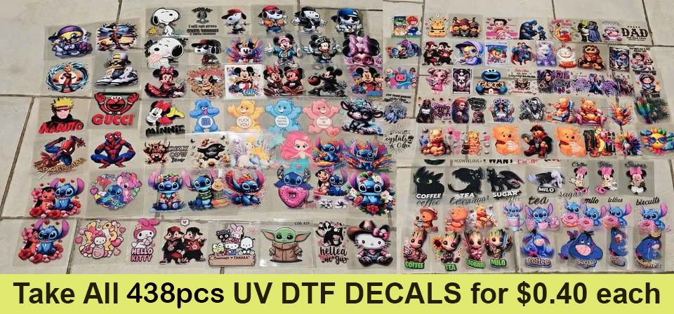 TAKE ALL DECALS FOR $0.40 EACH!