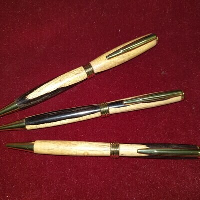 Hand Turned African Blackwood Slimline Pen or Pencil