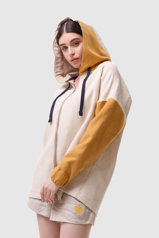 Hoodie from hemp oversize
