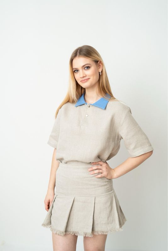 Polo Shirt "Cornflower" (Hemp)