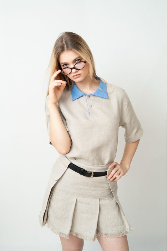 Polo Shirt "Cornflower" (Hemp)
