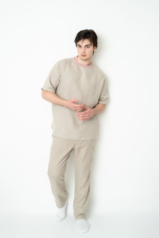 Oversize T-Shirt "Peony Pink" (Hemp, Unisex)