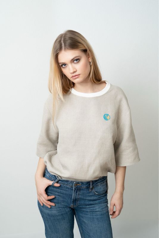 Oversize T-Shirt "Sunny Horizon" (Hemp, Unisex)