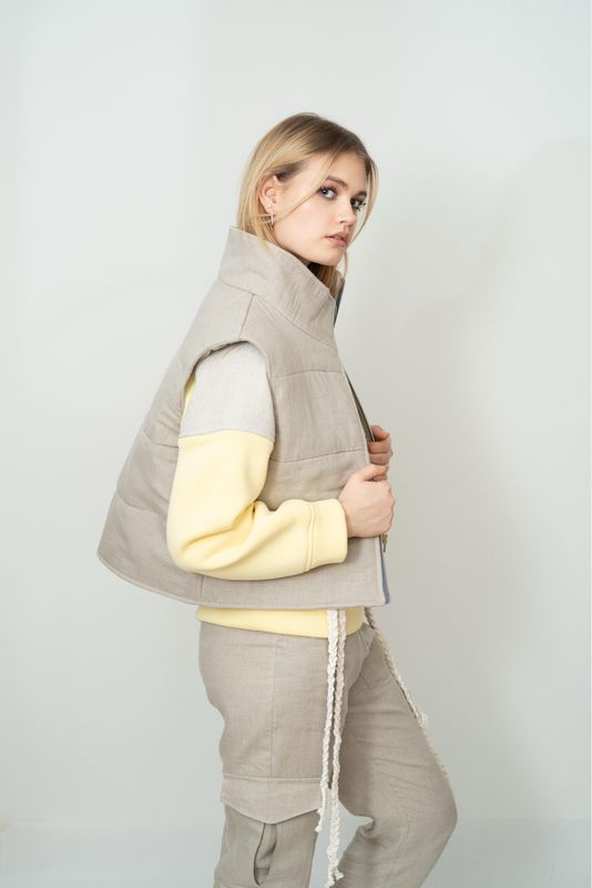 Woman’s Hemp Quilted Layering Vest | ECHO