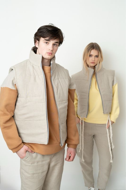 Man’s Hemp Quilted Layering Vest | ECHO