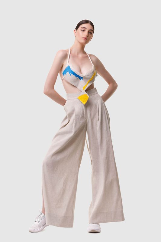 Top “Freedom of Colours" (Hemp, Handmade)