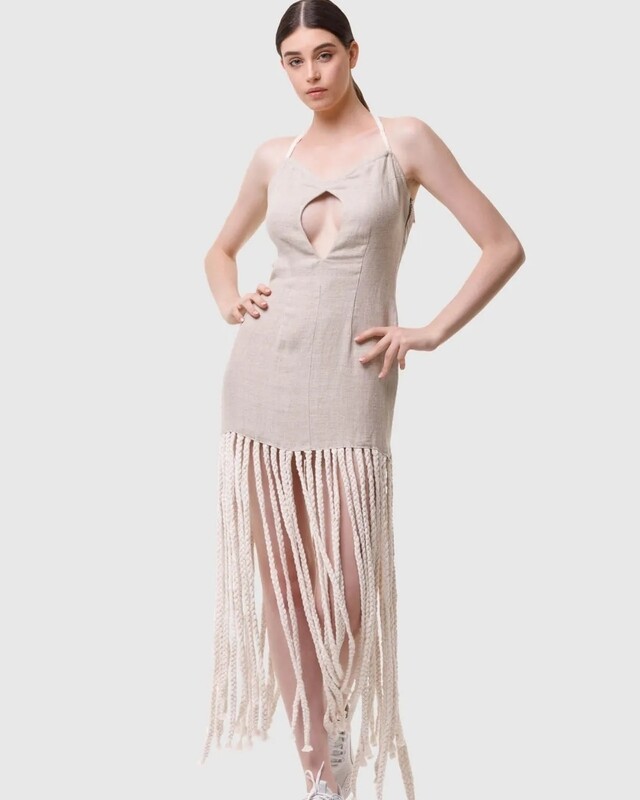 ISKRA | Hemp Dress with Braids