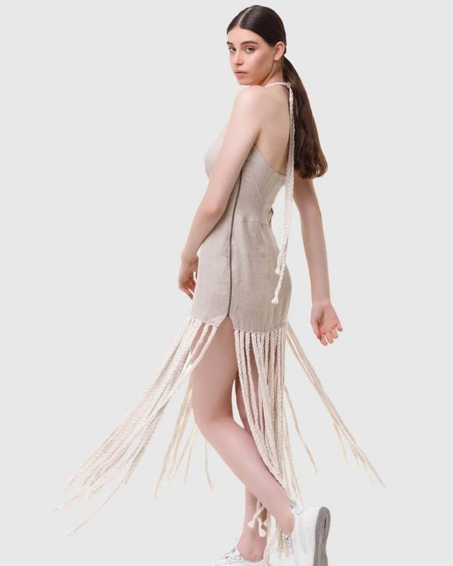 ISKRA | Hemp Dress with Braids