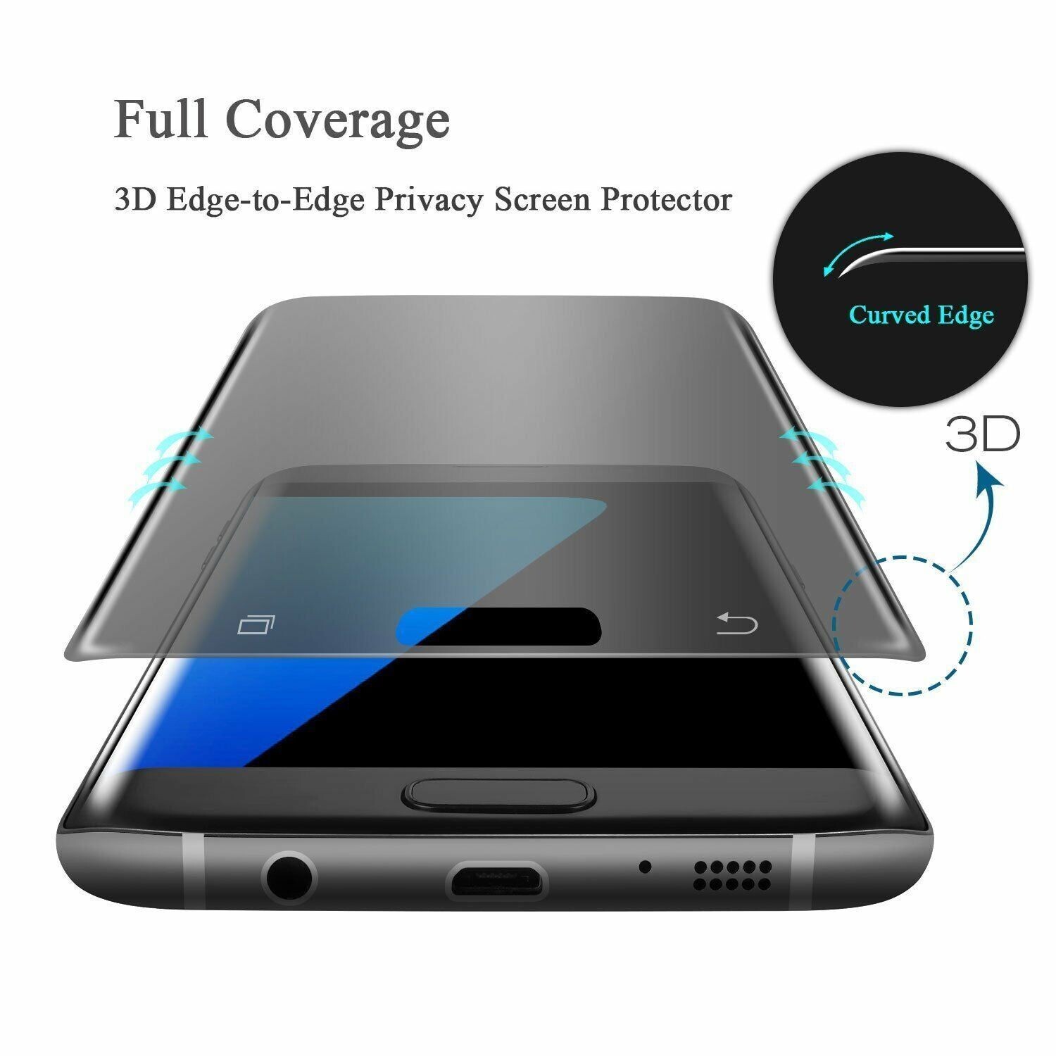 3D Protective Glass On The For Samsung Galaxy S7 Tempered  Screen Protector Cover Protection