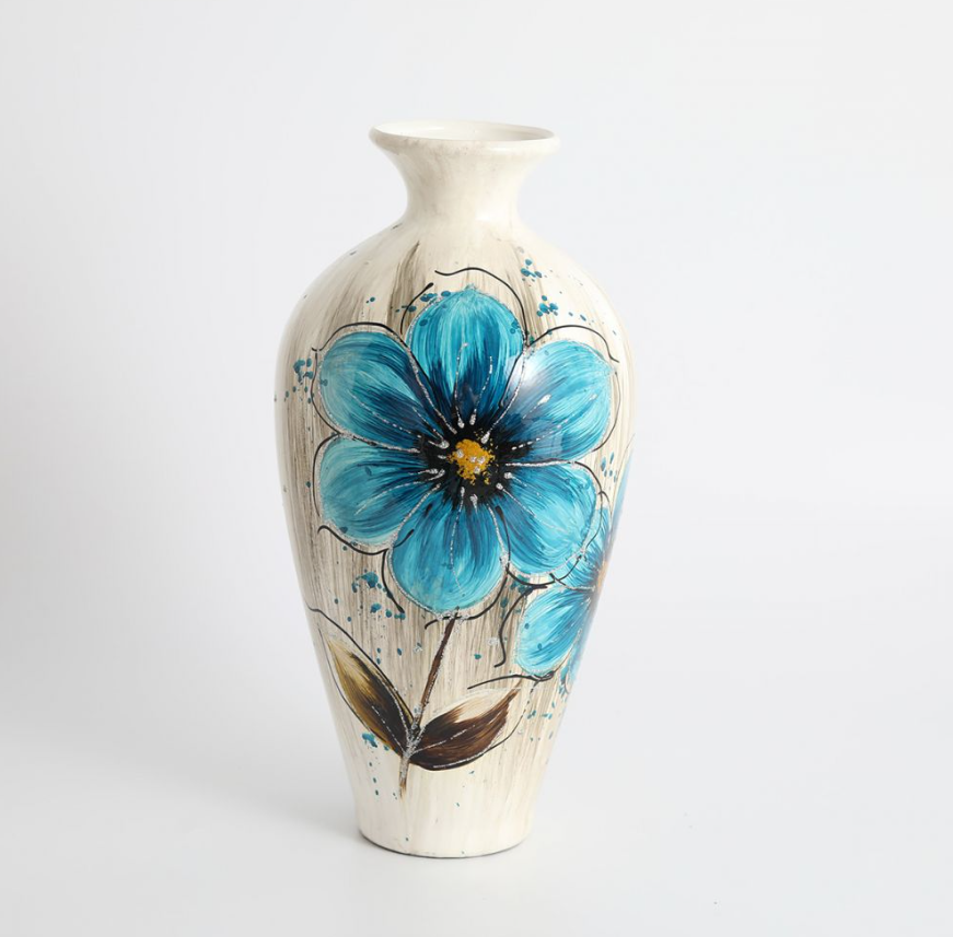 FLOWERY VASE BLUE 30.48 CM WTV1889