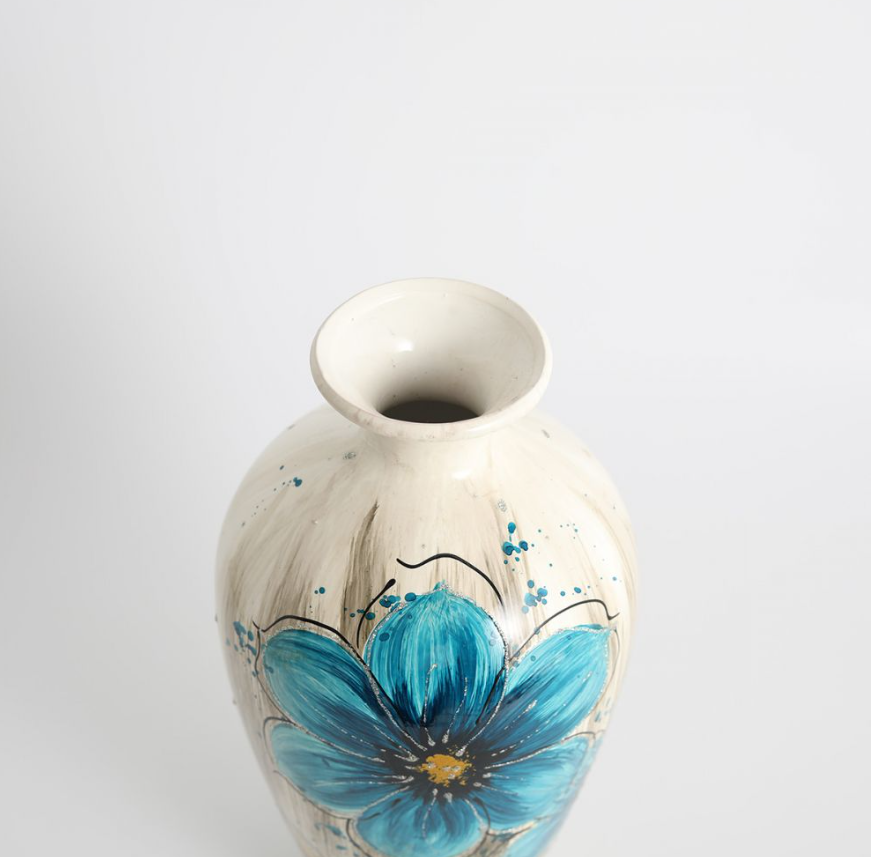 FLOWERY VASE BLUE 30.48 CM WTV1889