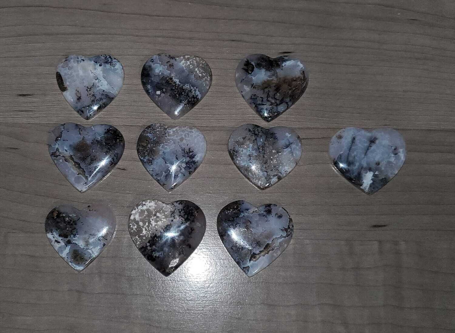 DENDRITIC AGATE HEARTS