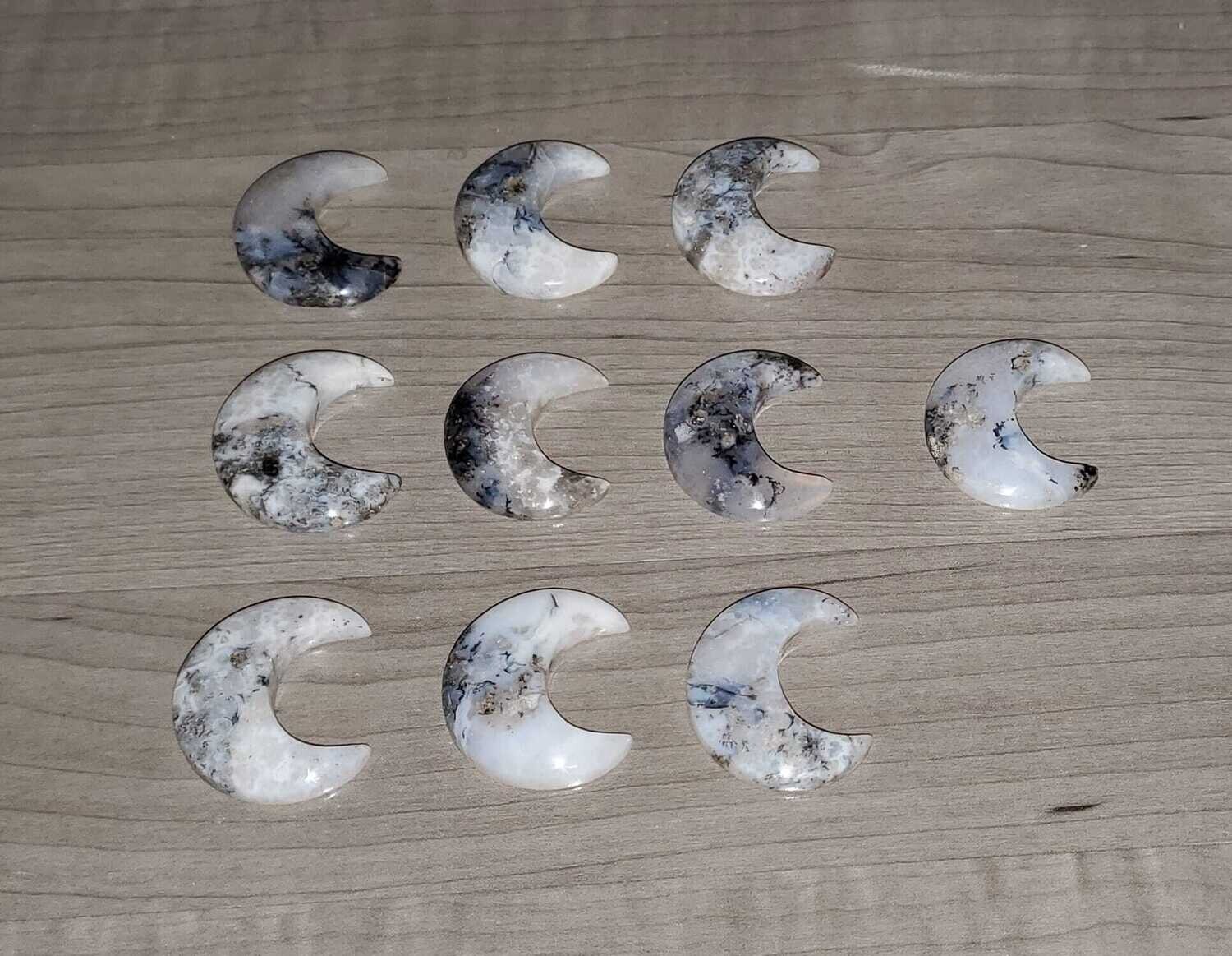 DENDRITIC AGATE MOONS