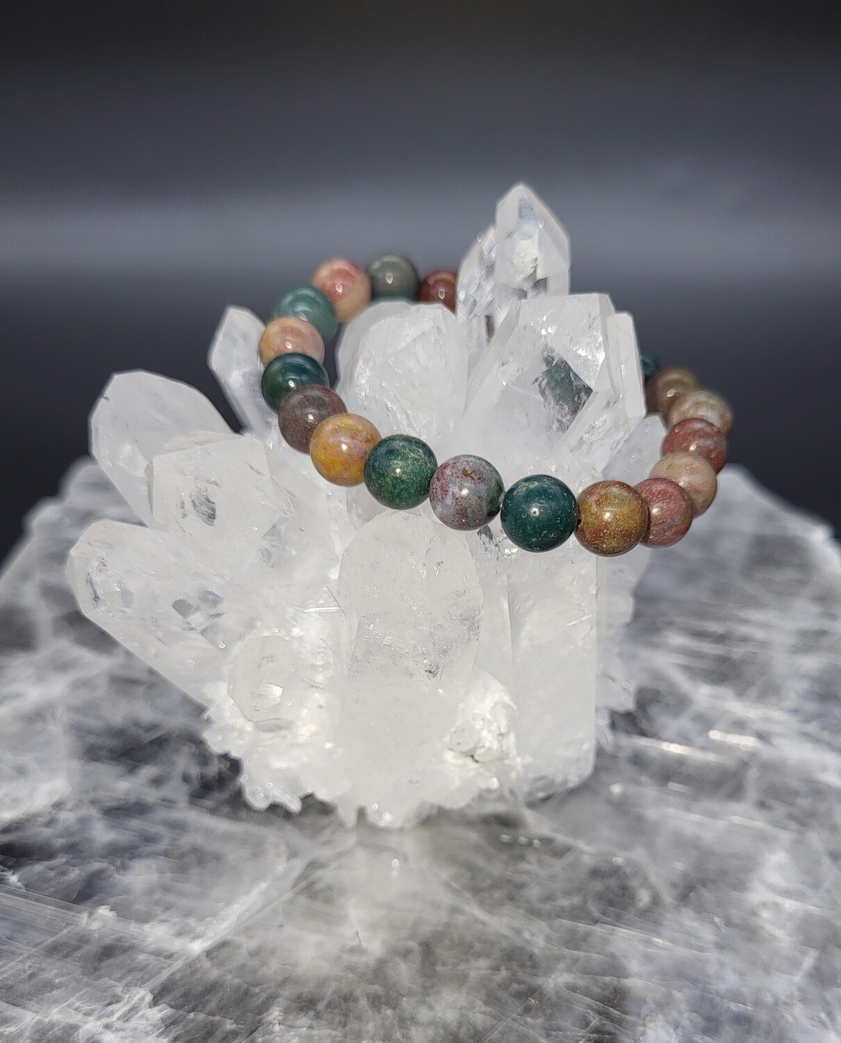 OCEAN JASPER BRACELETS, BEAD SIZE/SHAPE: 8.5mm ROUND