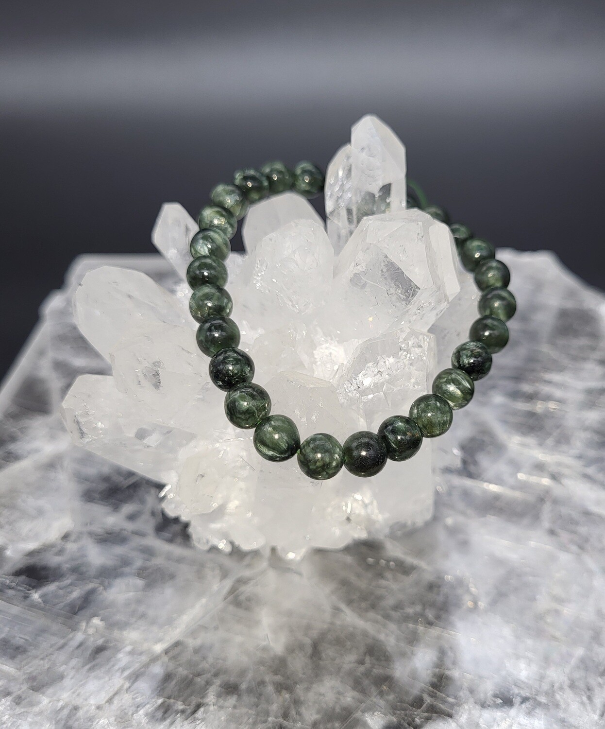 SERAPHINITE BRACELET - ROUND 7mm BEADS