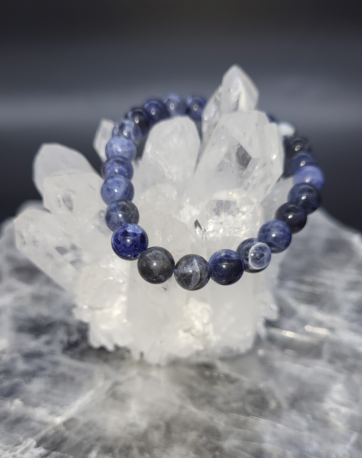 SODALITE BRACELET - ROUND 8mm BEADS