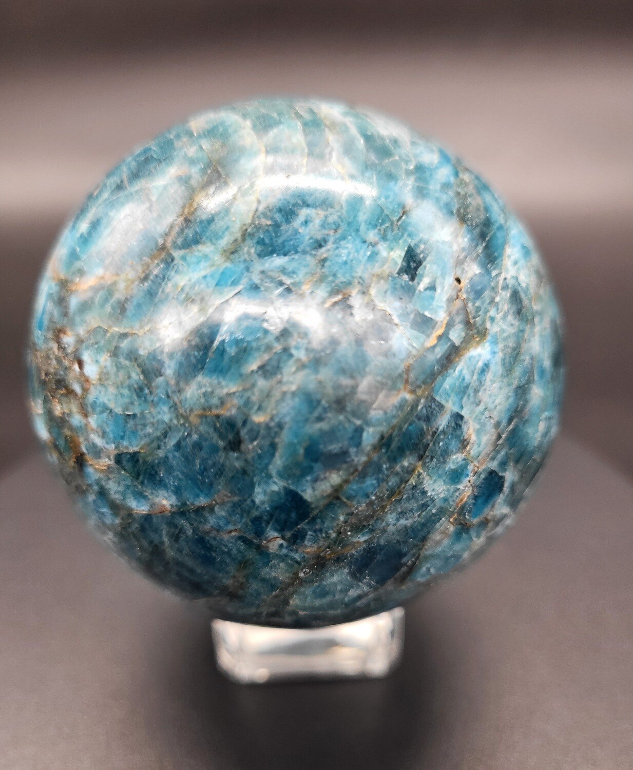 BLUE APATITE SPHERE