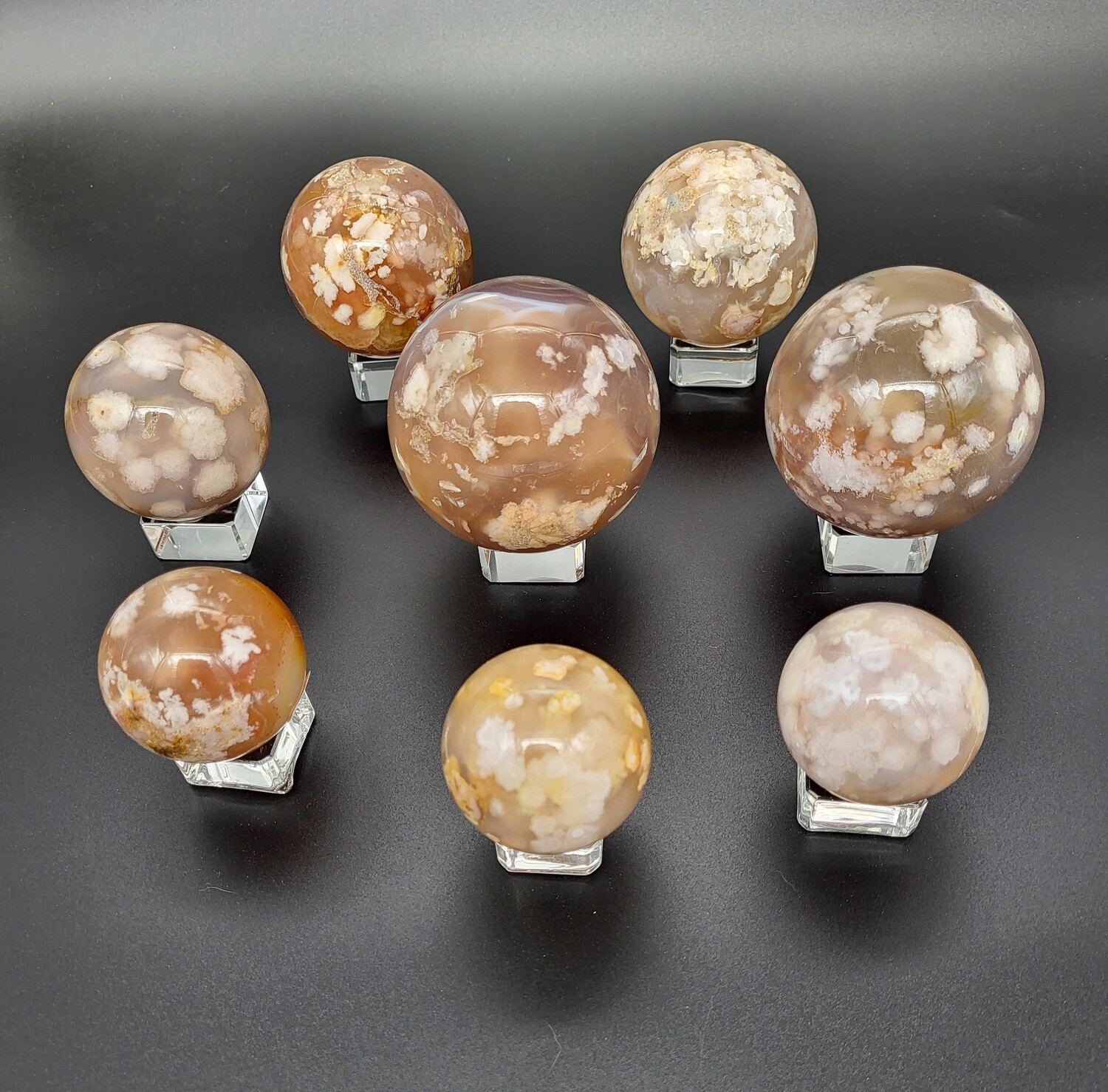 FLOWER AGATE SPHERES