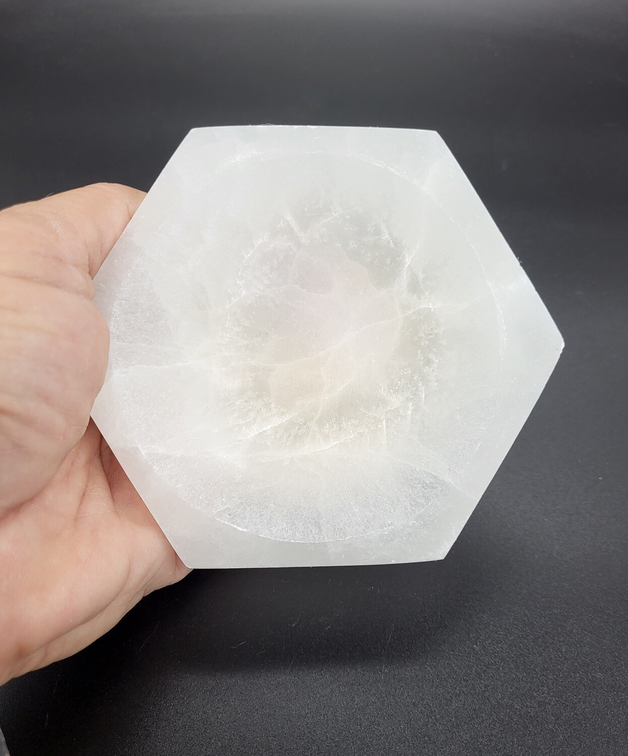 HEXAGON SATIN SPAR/SELENITE BOWLS