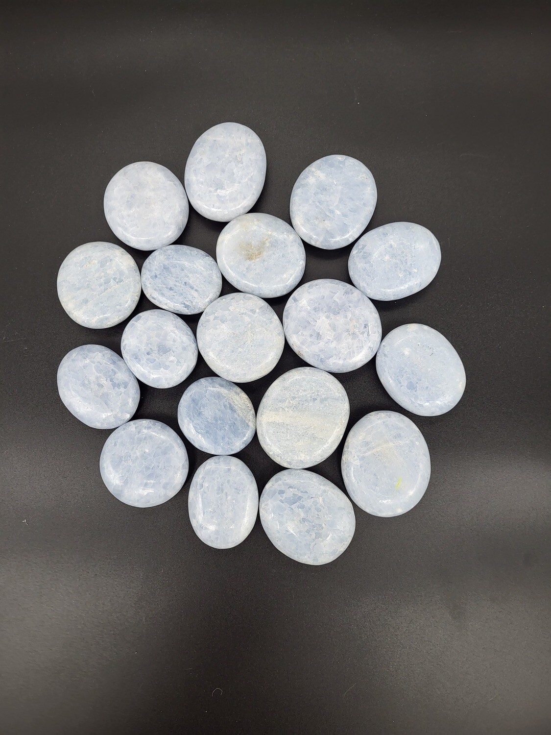 BLUE CALCITE PALM STONES