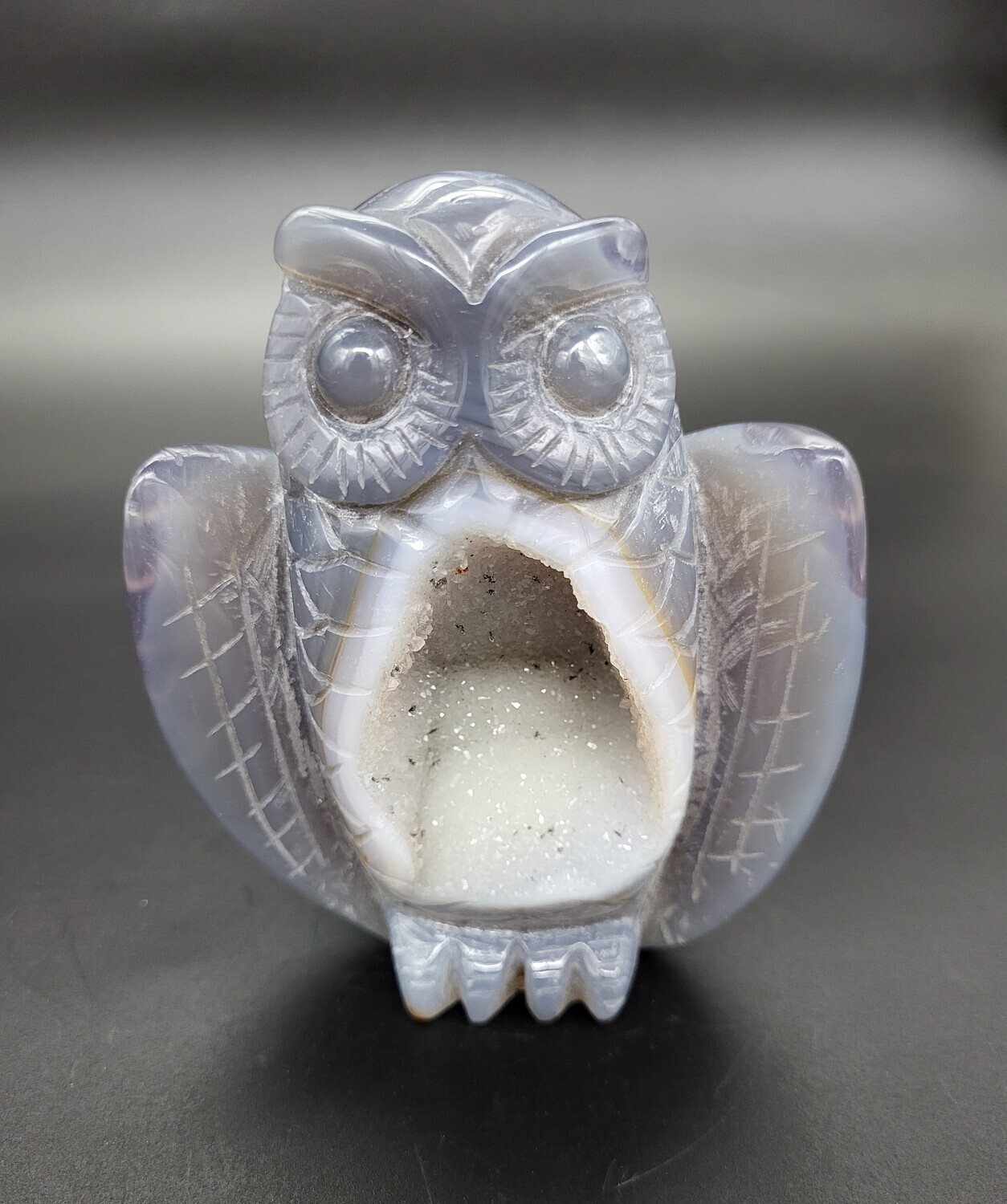 DRUZY AGATE OWLS