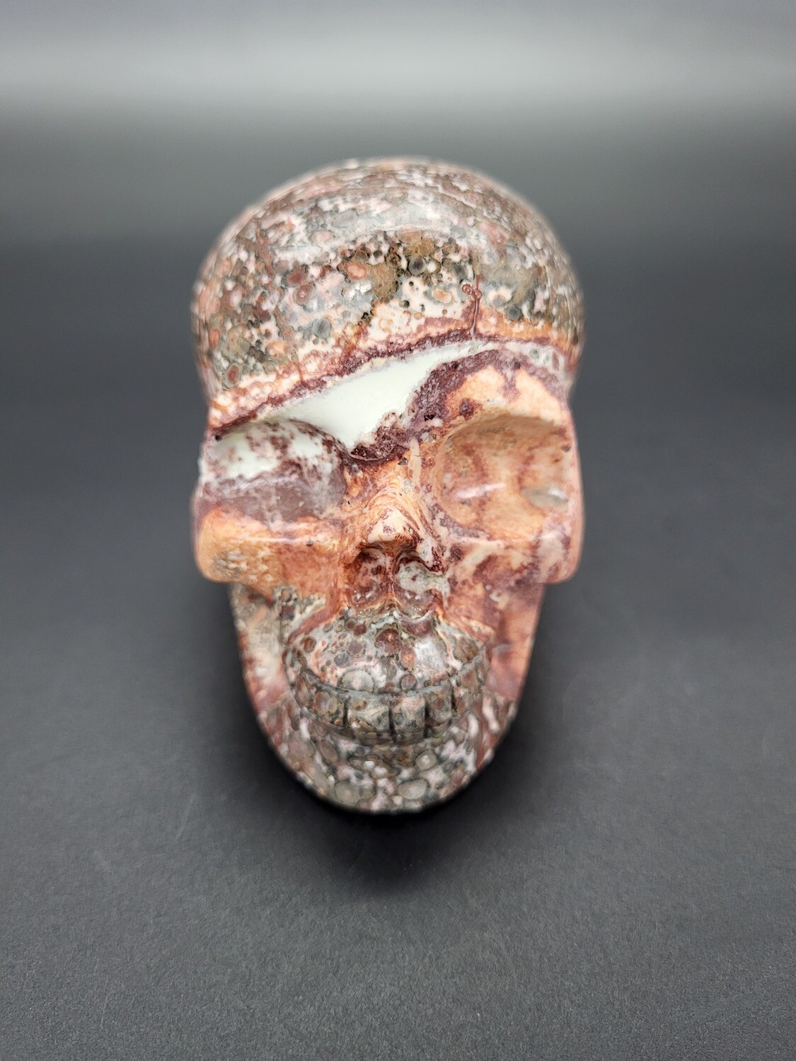 LEOPARDSKIN JASPER SKULL