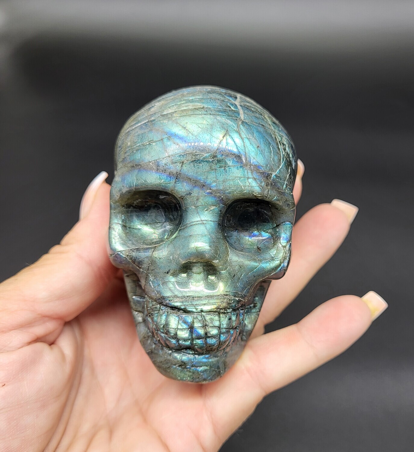 LABRADORITE SKULL