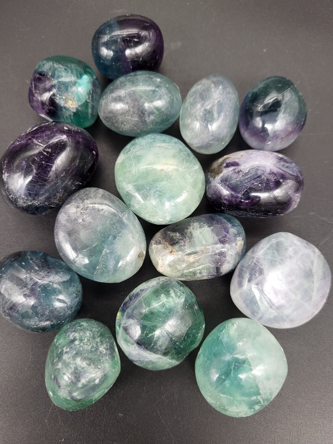 FLUORITE TUMBLES - RAINBOW