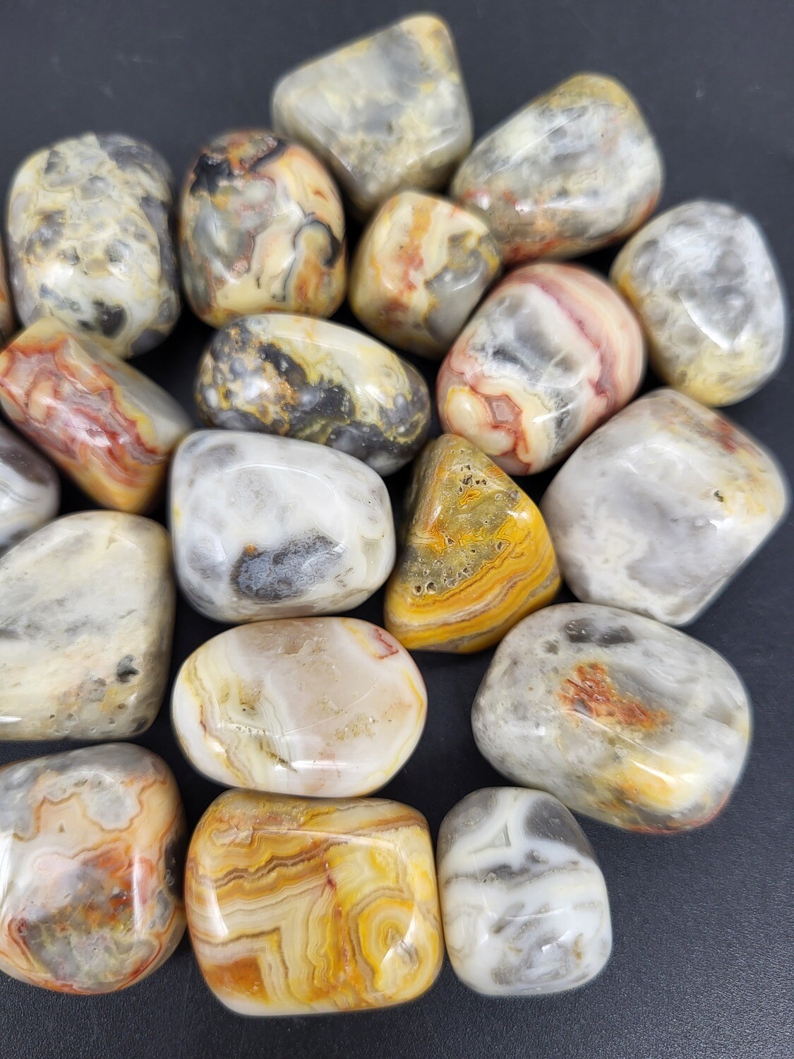 CRAZY LACE AGATE TUMBLES