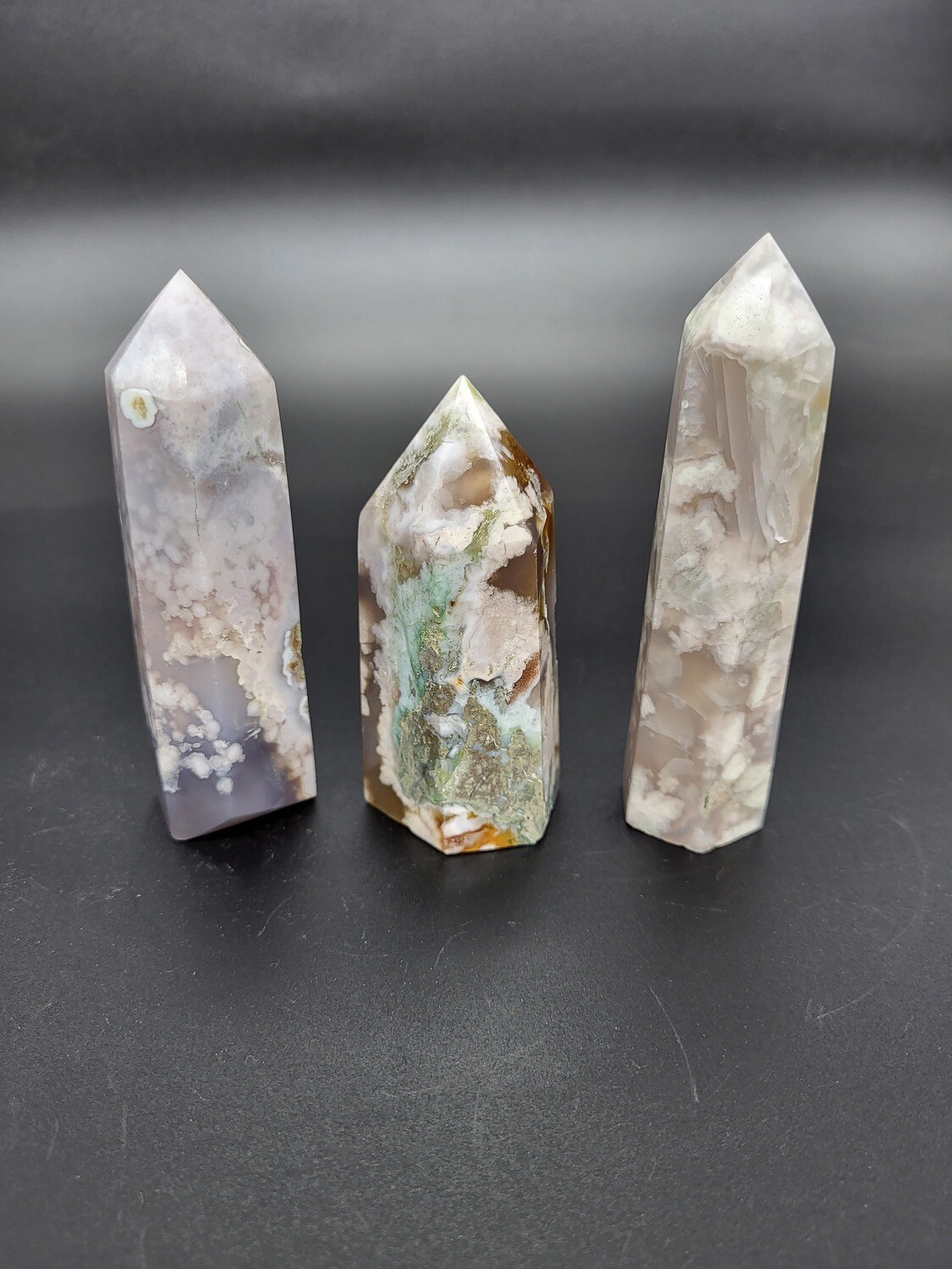 GREEN FLOWER AGATE TOWERS